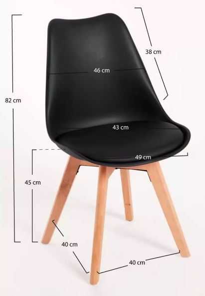 Cadeiras nordicas pretas