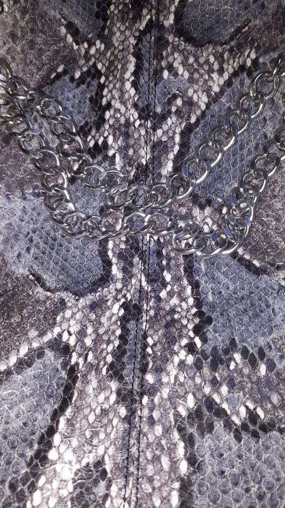 Torebka jak Stella McCartney, shopper, skora weza, lancuchy