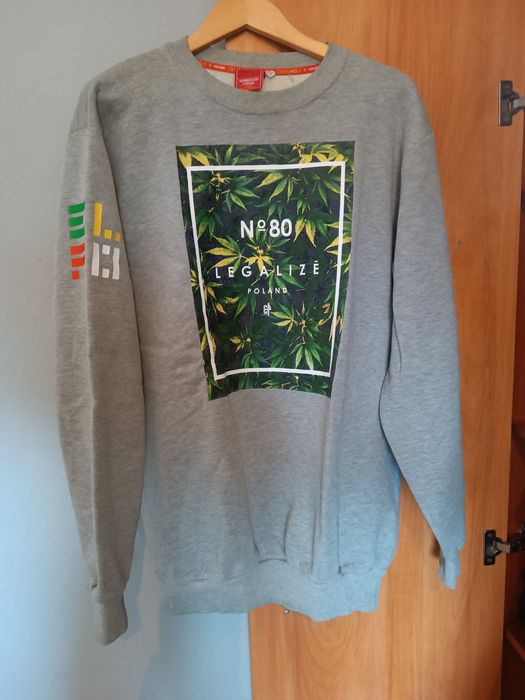 Bluza Elpolako Szara XXL  motyw liście