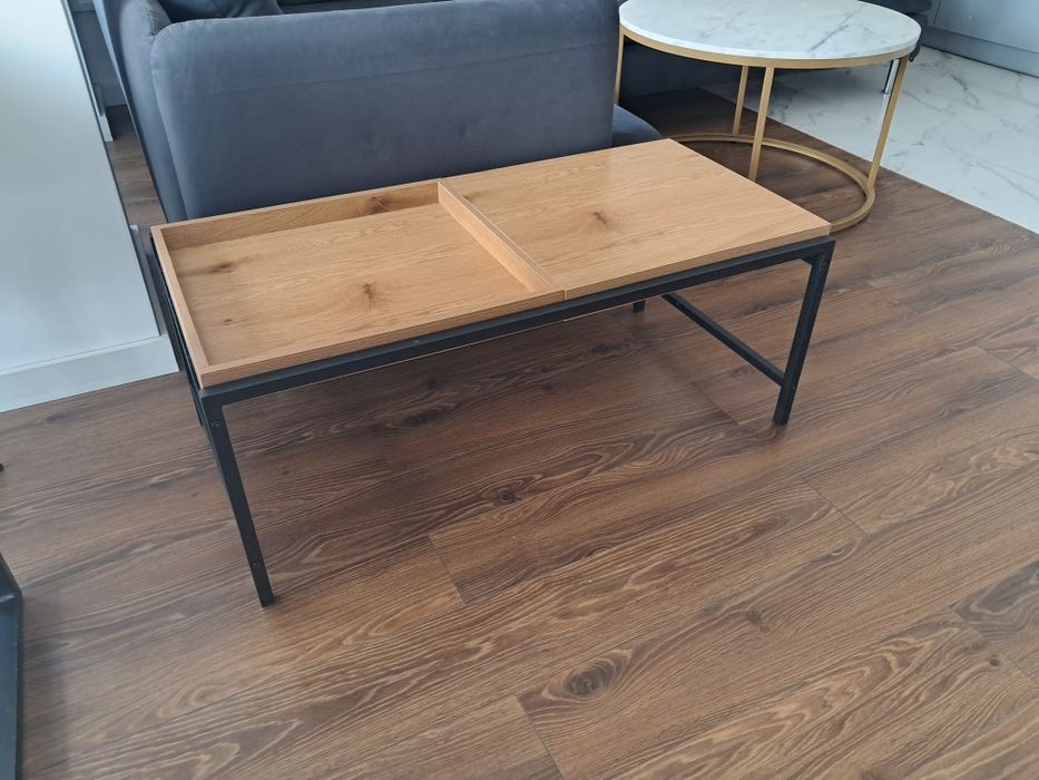 Stolik kawowy loftowy ciepły dąb jysk