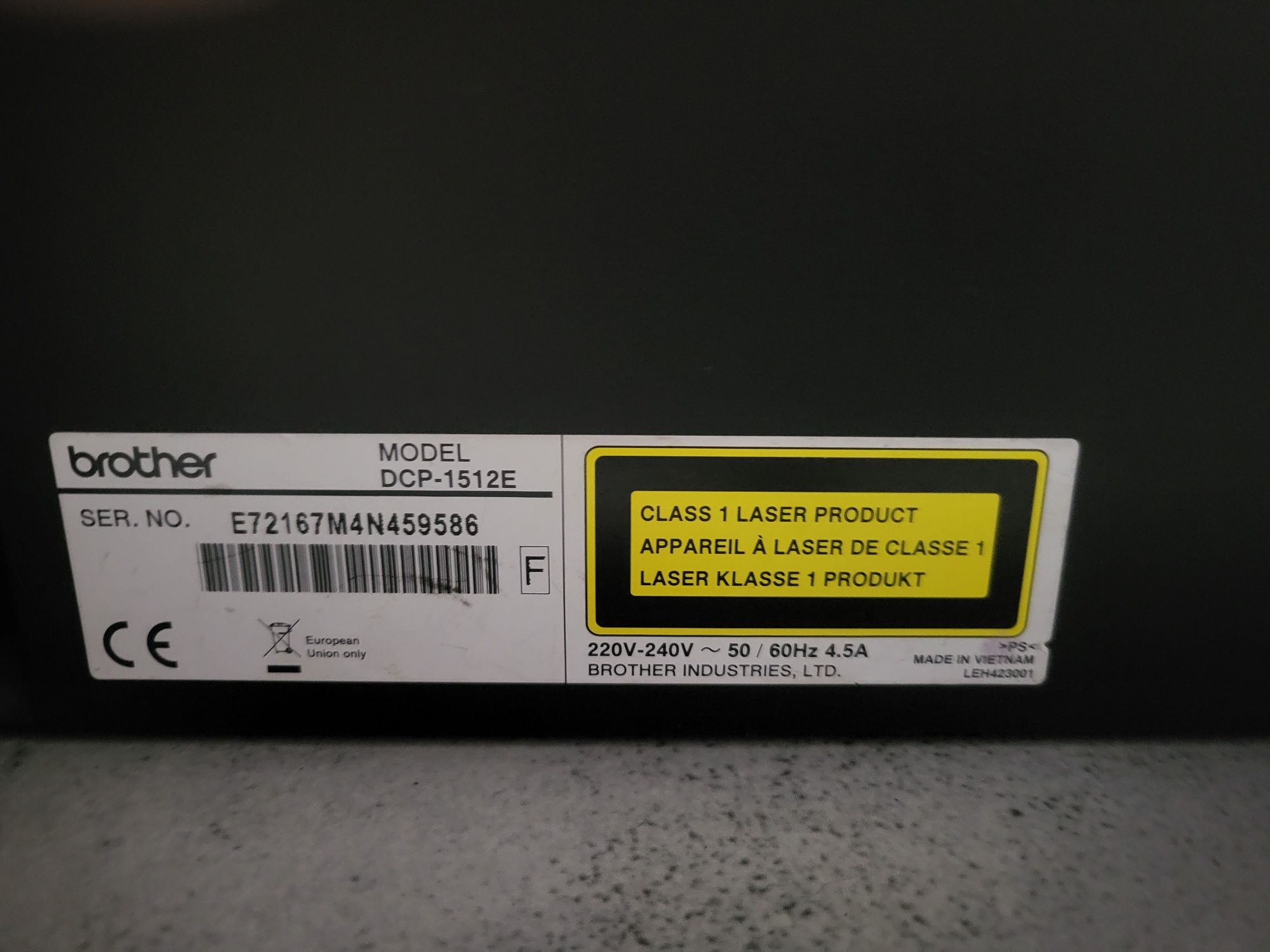 Urządzenie wielofunkcyjne drukarka ksero skaner Brtother DCP-1512E