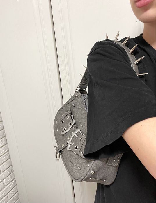Custom bag, opium bag, balenciaga type, сумка с шипами, сумка y2k