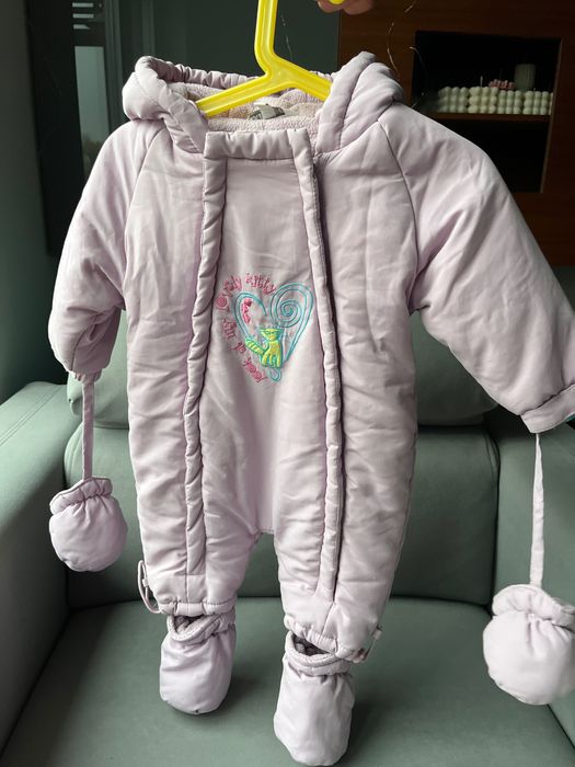 Wiosenny Kombinezon Niemowlęcy Polarowy, Rozmiar 62 cm (0-3 miesiące)