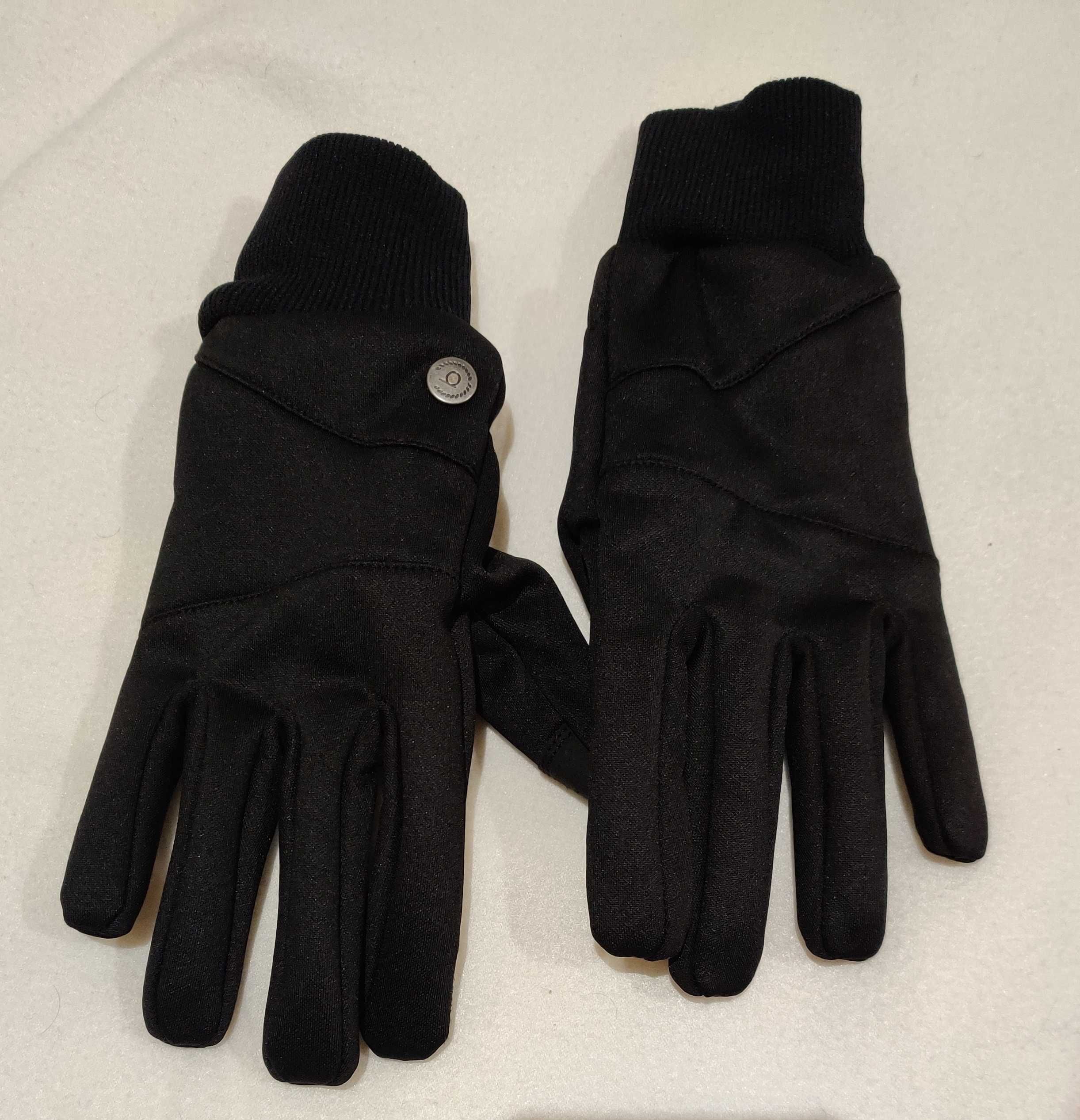Bugatti rękawiczki zimowe rękawice na zimę L czarne nowe oryginalne
