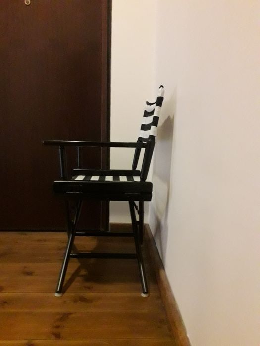 Krzesło reżyserskie, drewniane, składane