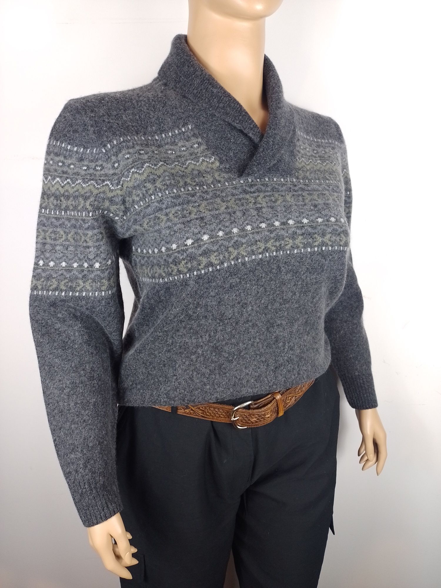Sweter męski wełniany L