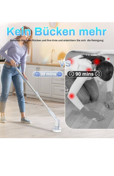 Szczotka elektryczna do czyszczenia fug kabiny płytek łazienka 8w1