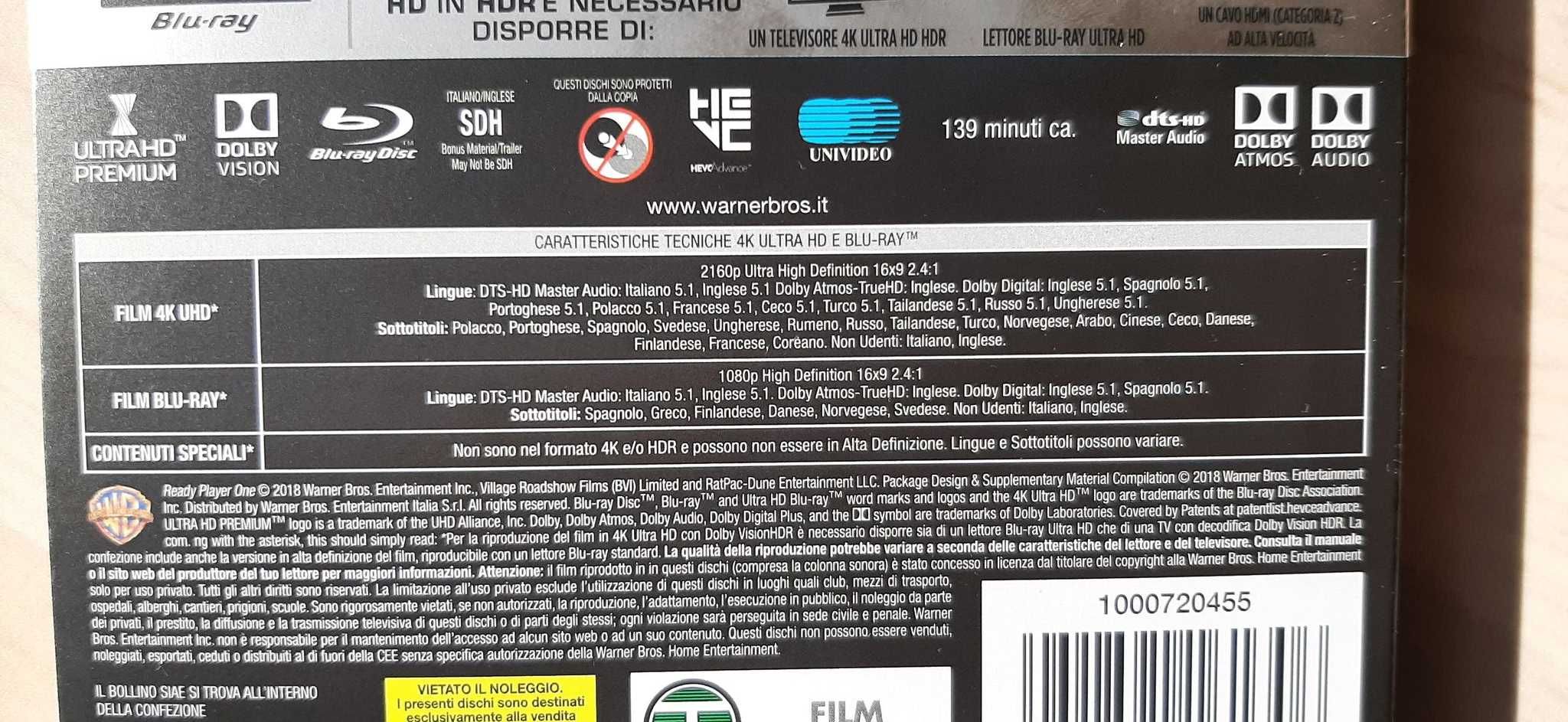 Ready Player One 4k + BR wer POL , Spielberg