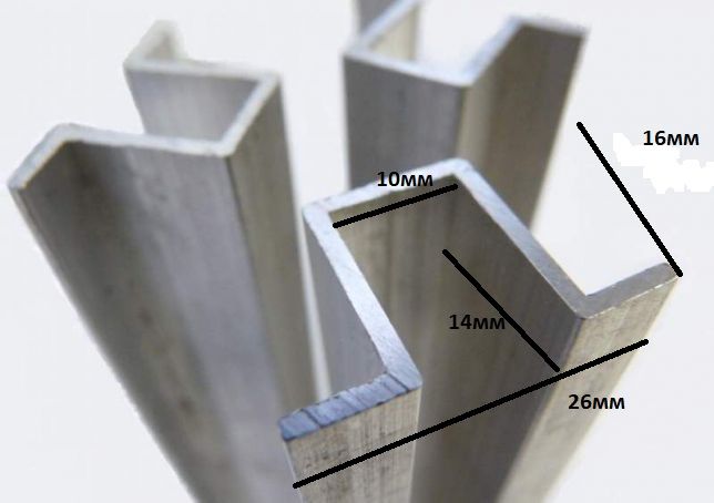 Алюминиевый профиль и уголок анодированный золотом