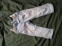Spodnie jeans h&m z szelkami rozmiar 92