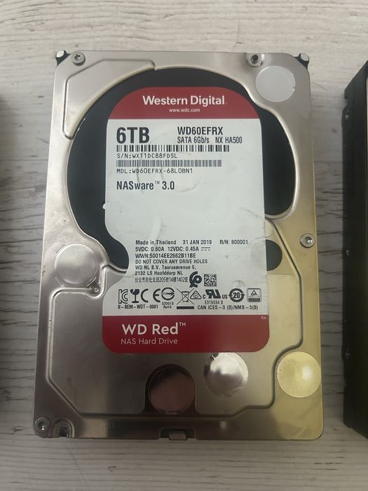 Жосткий диск Western Digital Red 6TB WD60EFRX