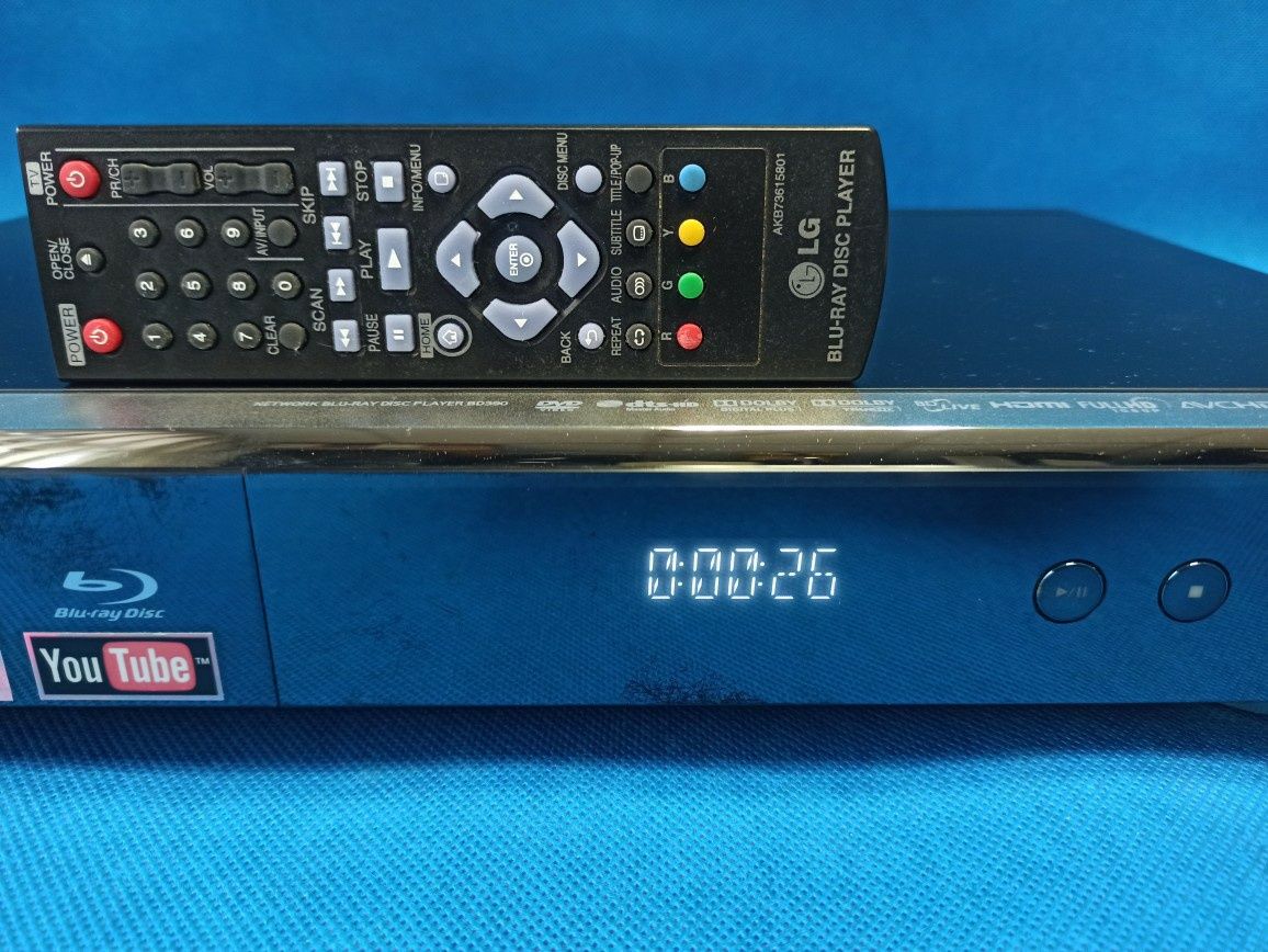 Програвач blu-ray lg bd-390 / wifi / 7.1 пульт,повний комплект,коробка