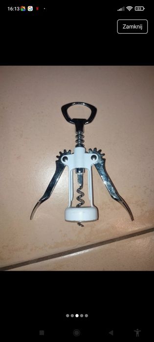 Korkociąg otwieracz do butelek kapsli korków