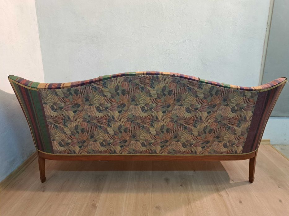 Sofa kanapa fotele wypoczynek Ludwik Filip francuski jedwab XIX