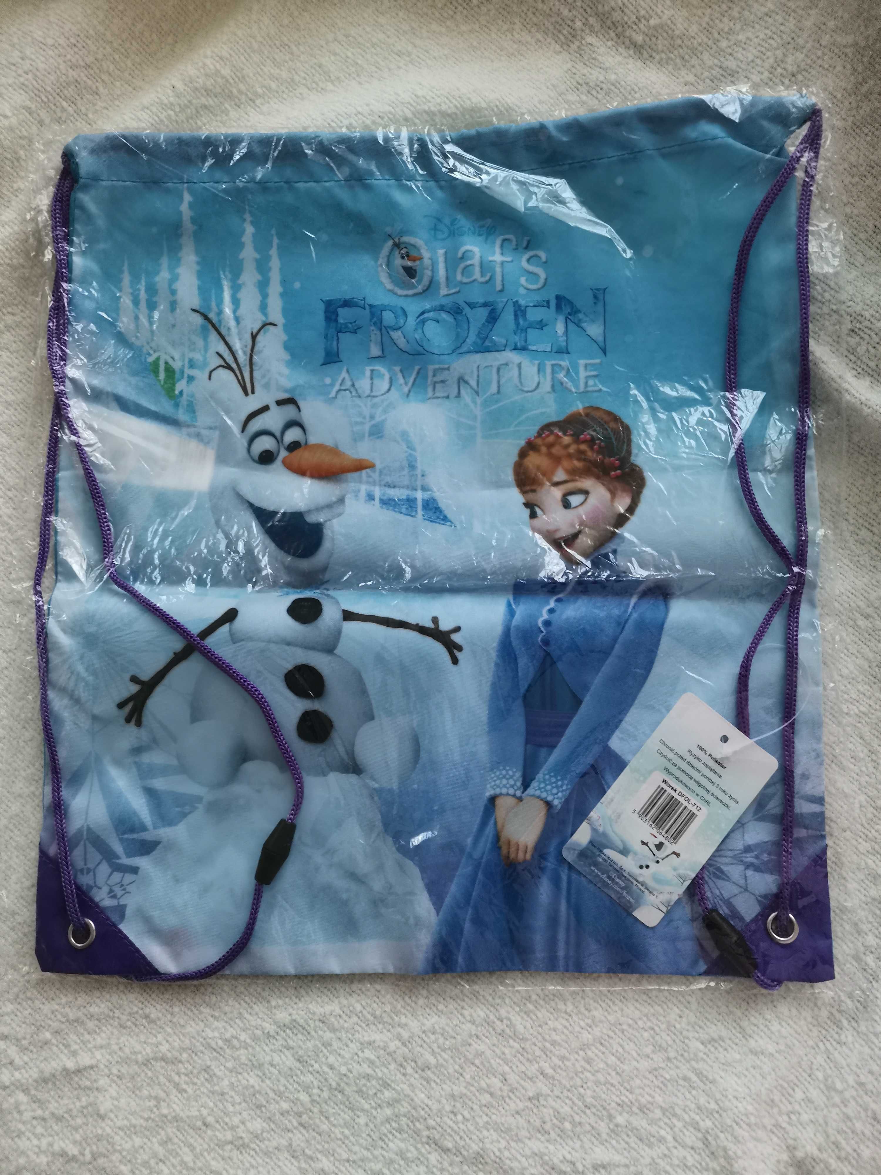 NOWY Plecak, worek na kapcie, Kraina Lodu, Frozen