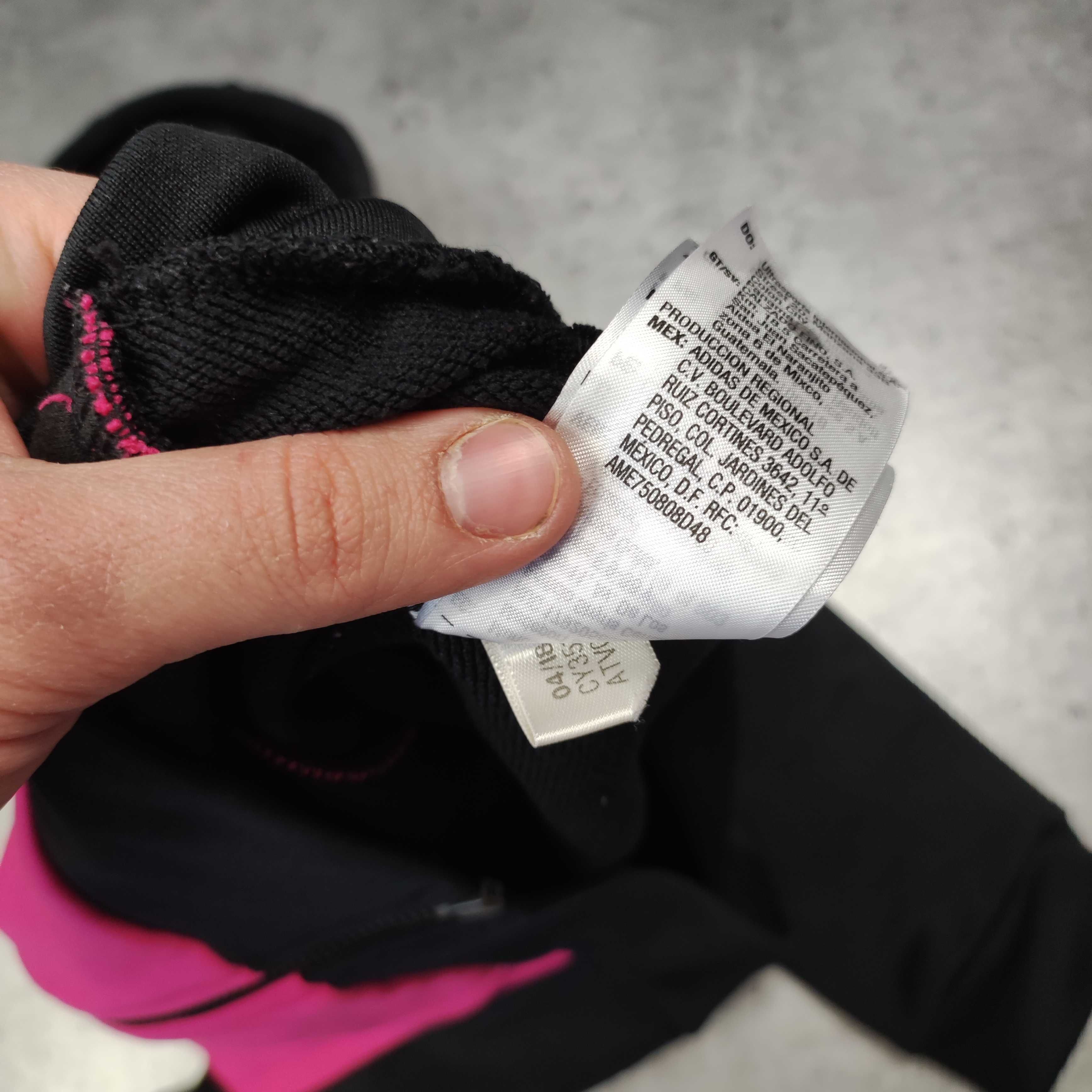 DAMSKA Bluza Sportowa Rozpinana Hoodie z Kapturem Różowo Czarna Adidas