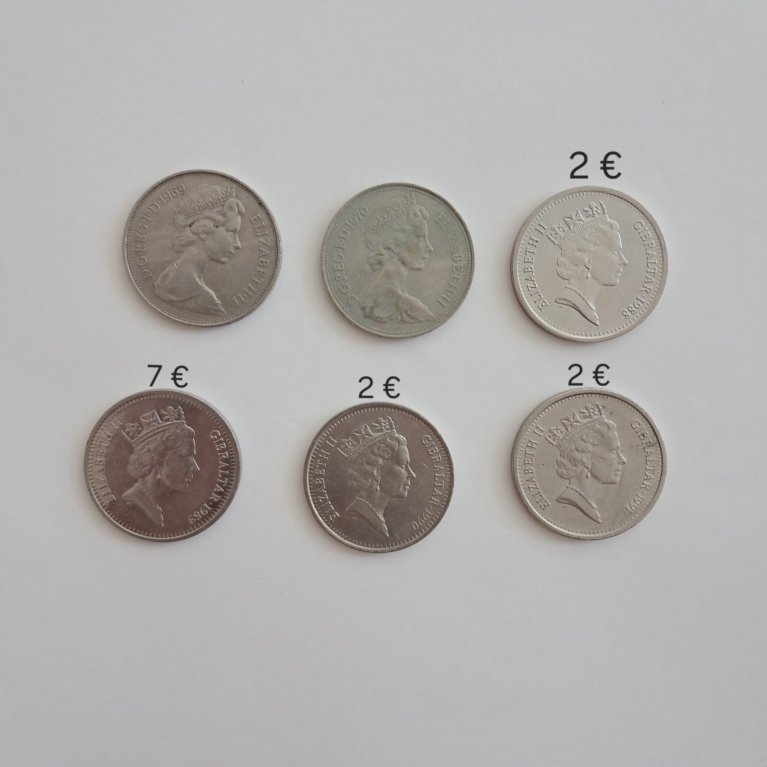 Pack 10 pence de anos diferentes
