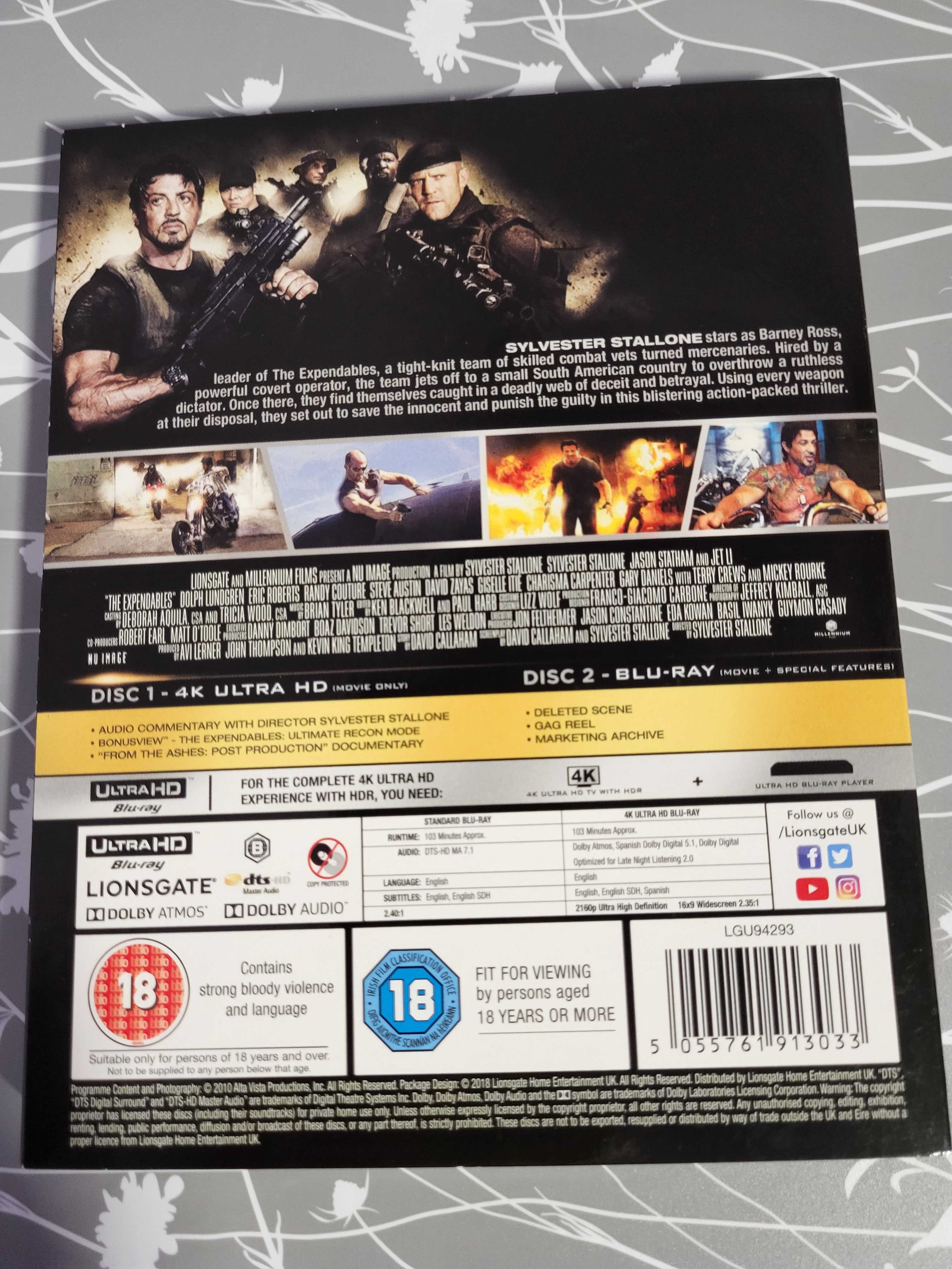 The Expendables płyta DVD 4K,Ultra HD + Blu-Ray sprzedam