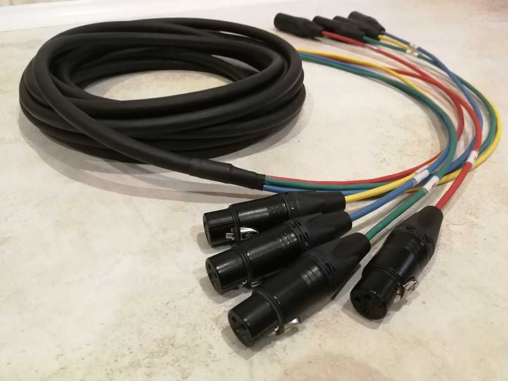 Kabel wieloparowy multicore pyta 4x XLR Neutrik NC3 przewód XLR 5m
