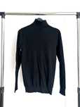 Czarny męski sweter golf gładki sweterek golfik basic XS 44 S 46 H&M