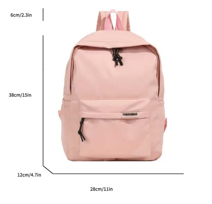 Modny mały plecak basic casual wodoodporny. Kolor bialy kremowy