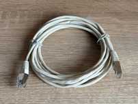 Biały kabel sieciowy LAN RJ-45 - RJ-45 Ethernet 3 metry