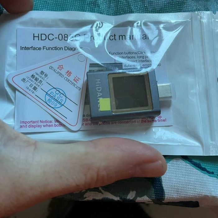 13-в-1 Юсб тестер напруги та струму DC 4.5–50V / 0–12A PD3.1 до 600 Вт