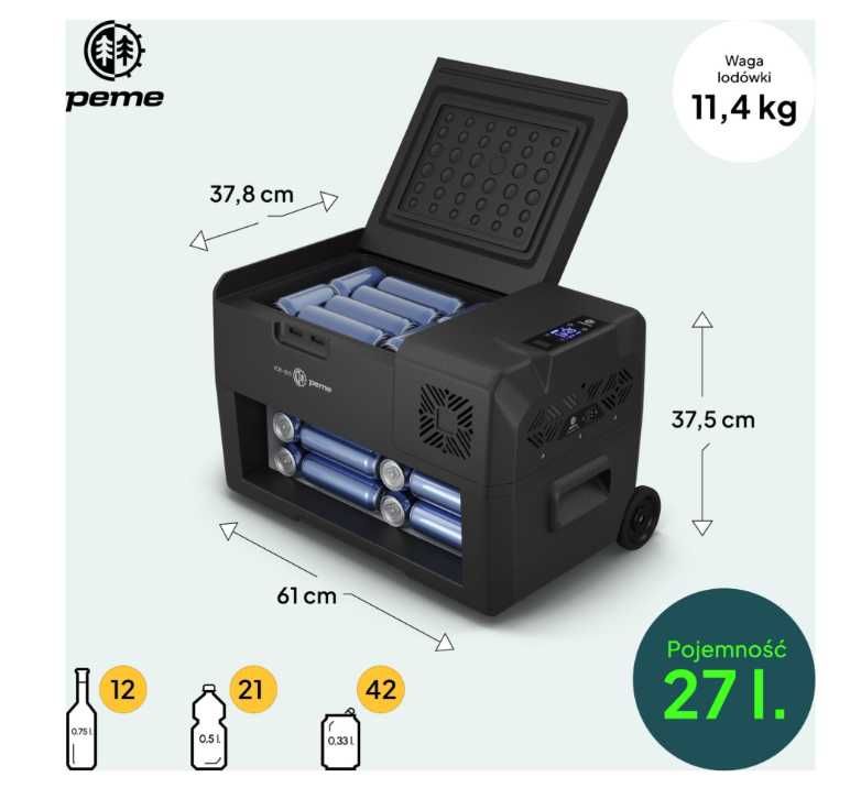 Lodówka kompresorowa Peme Expedition 30 Dark Sky/Sklep/FV23%/