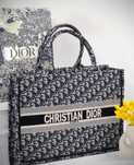 Torebka shopperka shopper bag dior monogram czarna szara literki cd