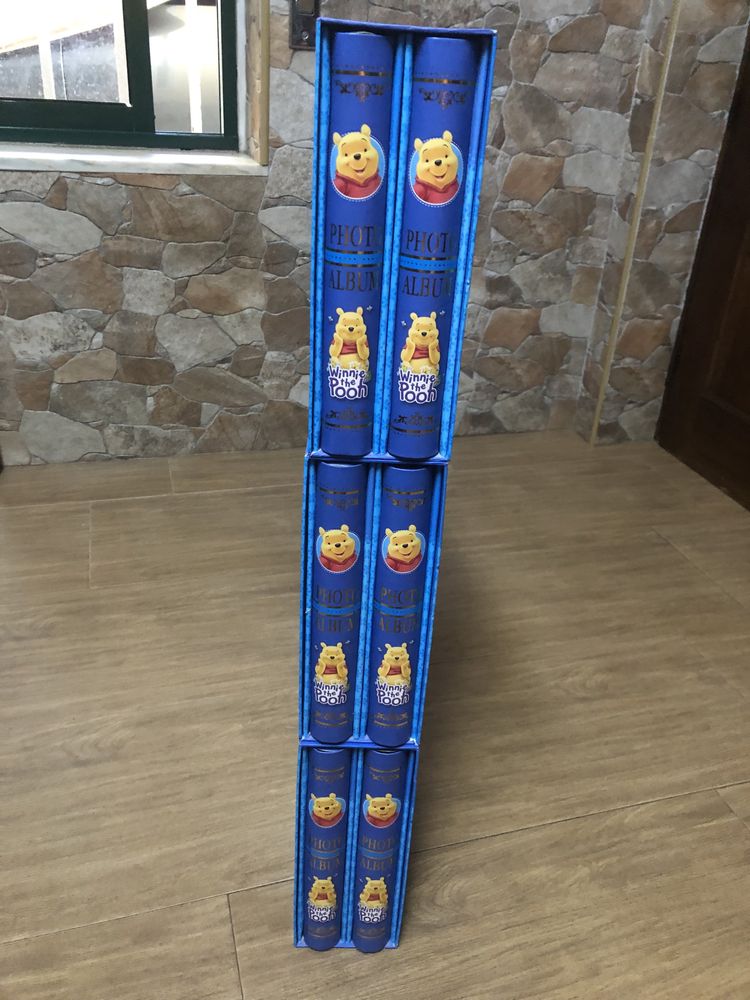 6 albuns Winnie The Pooh com caixa