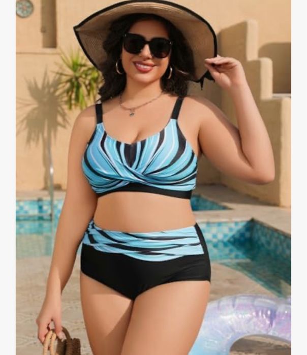 Damski Kostium Kąpielowy Dwuczęściowy Wyszczuplający Rozm. M