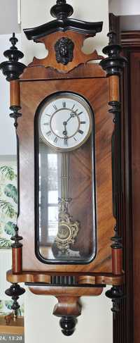 Zegar wiszący, piękny Wiedeński Okaz w Mahoniu
