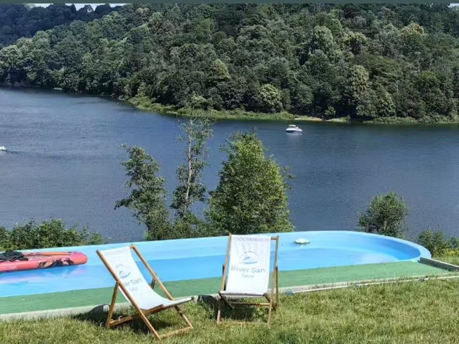 Domek Bieszczady Solina z balią.