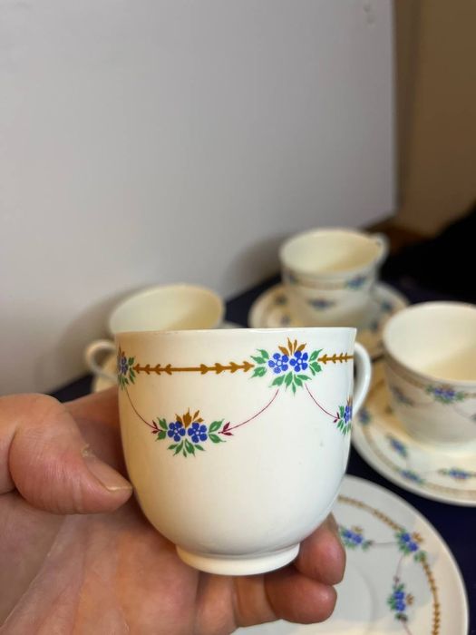 Кофейный пары/костяной фарфор/ЛФЗ/Незабудки/ф. Ландыш.