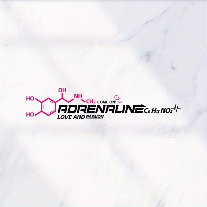 Naklejka winylowa naklejki na auto 35x4,5 dopamine adrenaline