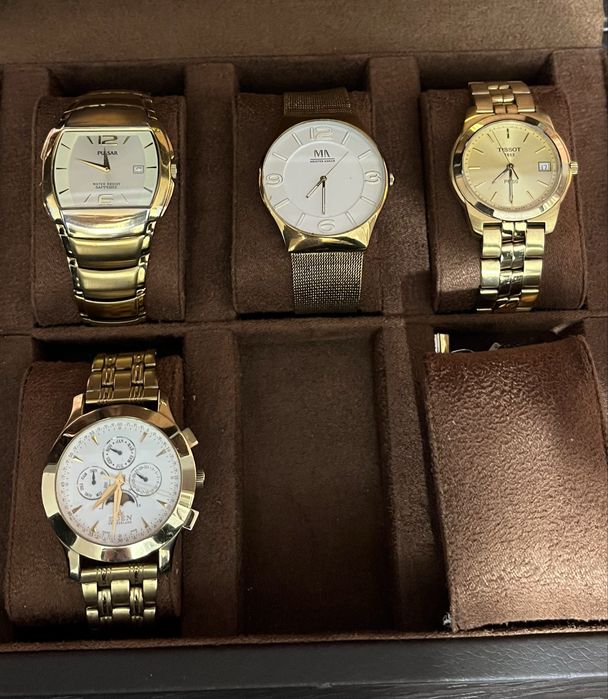 Zestaw 4 Złotych Zegarkow Męskiech