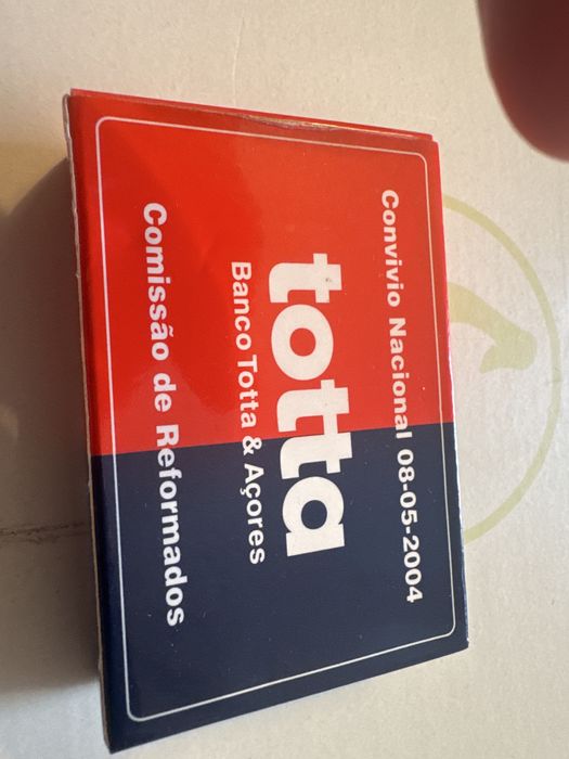 Baralho de cartas Convívio nacional Banco Totta Açores