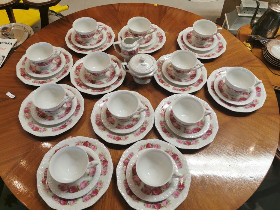 Rosenthal Biała Maria Classic Rose serwis 12 os trio 1697