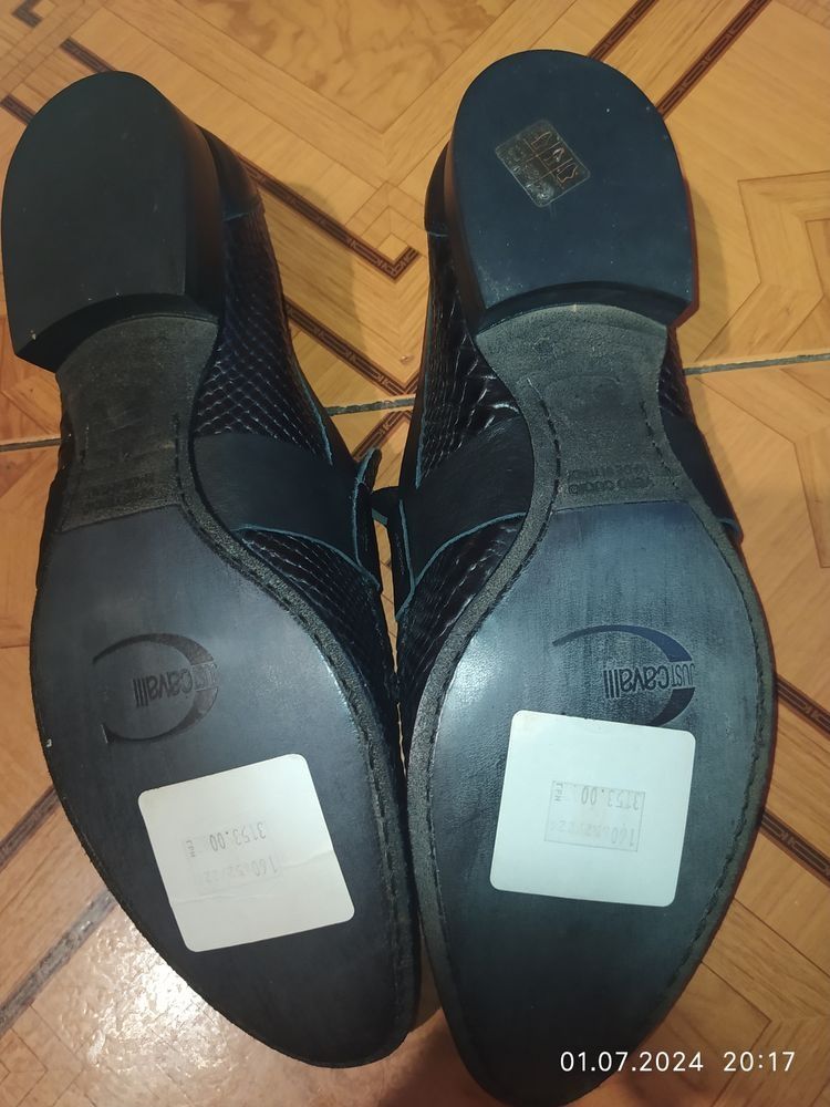 Мокасины. Кожа. Just Cavalli. Размер 45. Узкий носок