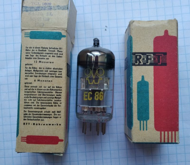 Продам радиолампы EC86 RFT NOS.