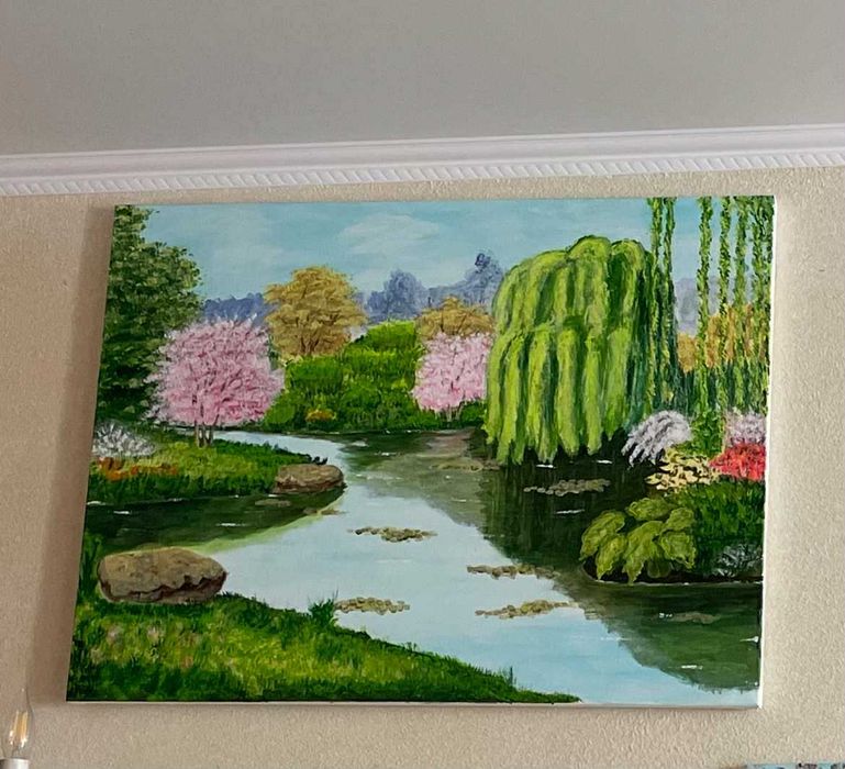 оригінальна картина "Тиха вода". Акрил, полотно, 60х80. Петро Сивокрил