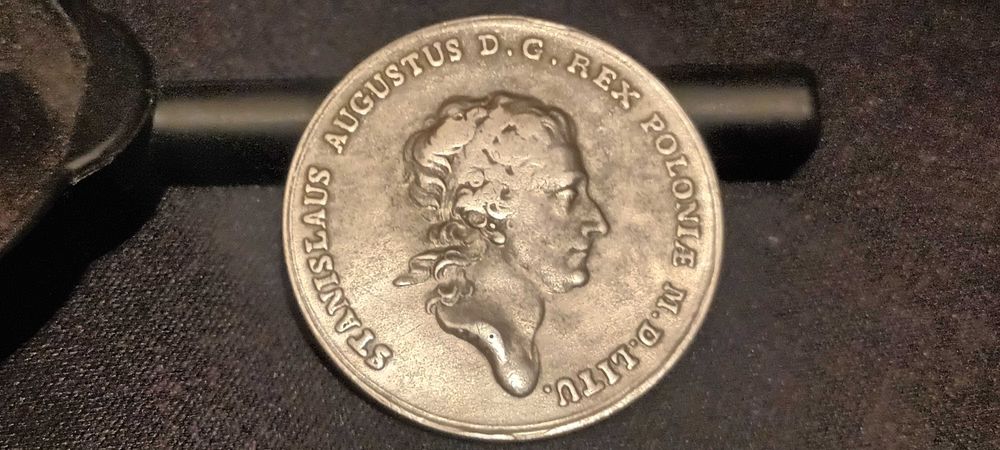 Moneta Talar 1771, August Poniatowski, Polska , plater srebrem