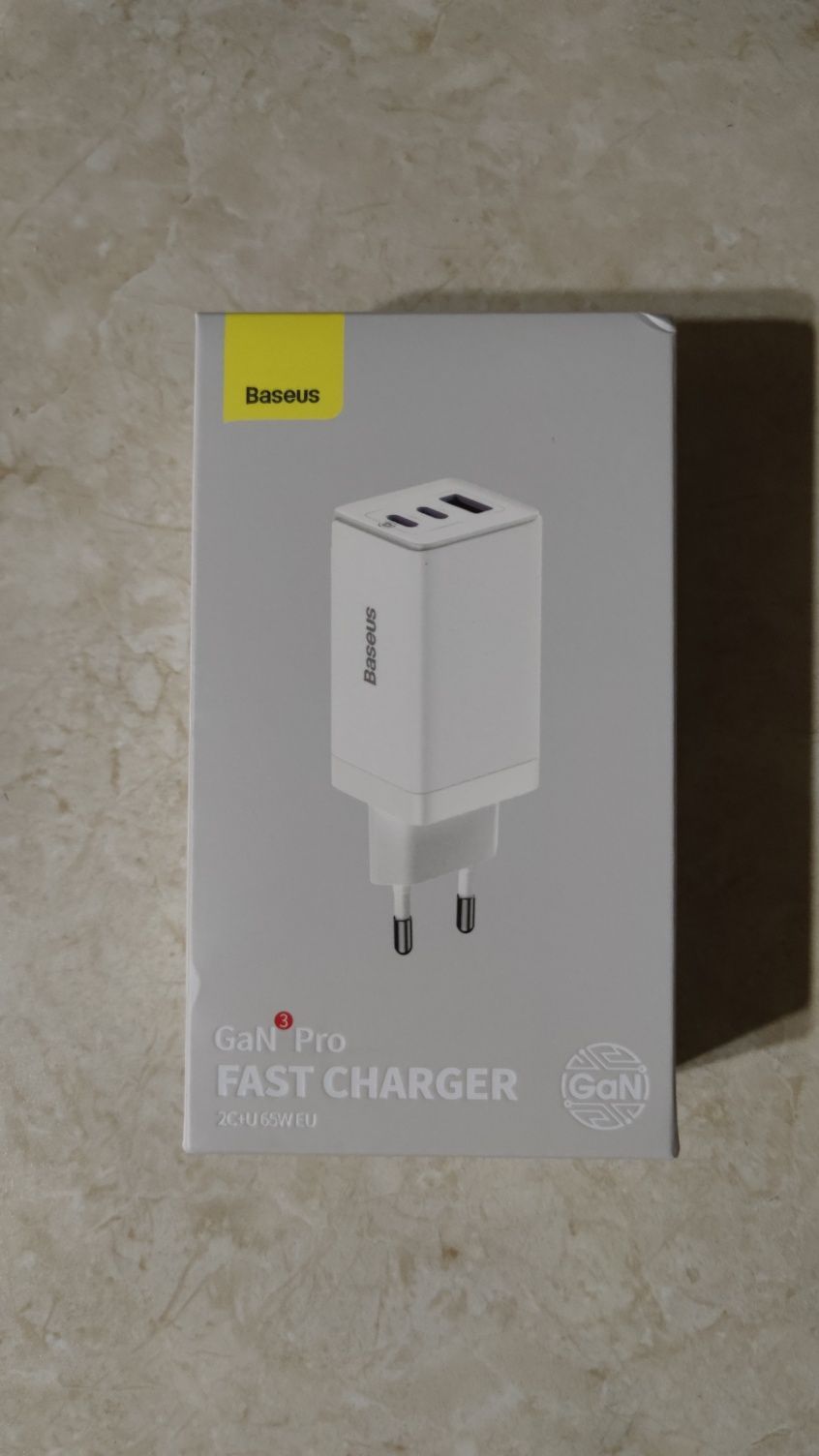 Baseus 65W GaN3 quick charger + USB-С кабель