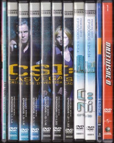 DVDs Séries: Acção em Miami; CSI; Dr. House; O Justiceiro