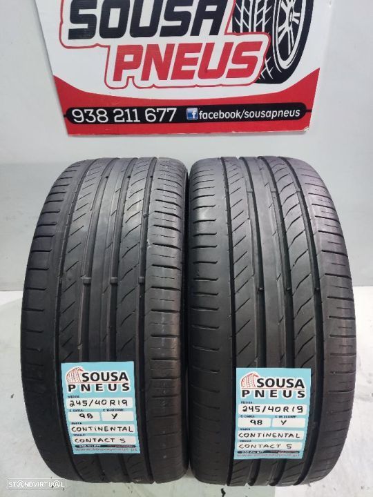 2 pneus como novos 245-40r19 continental - oferta dos portes