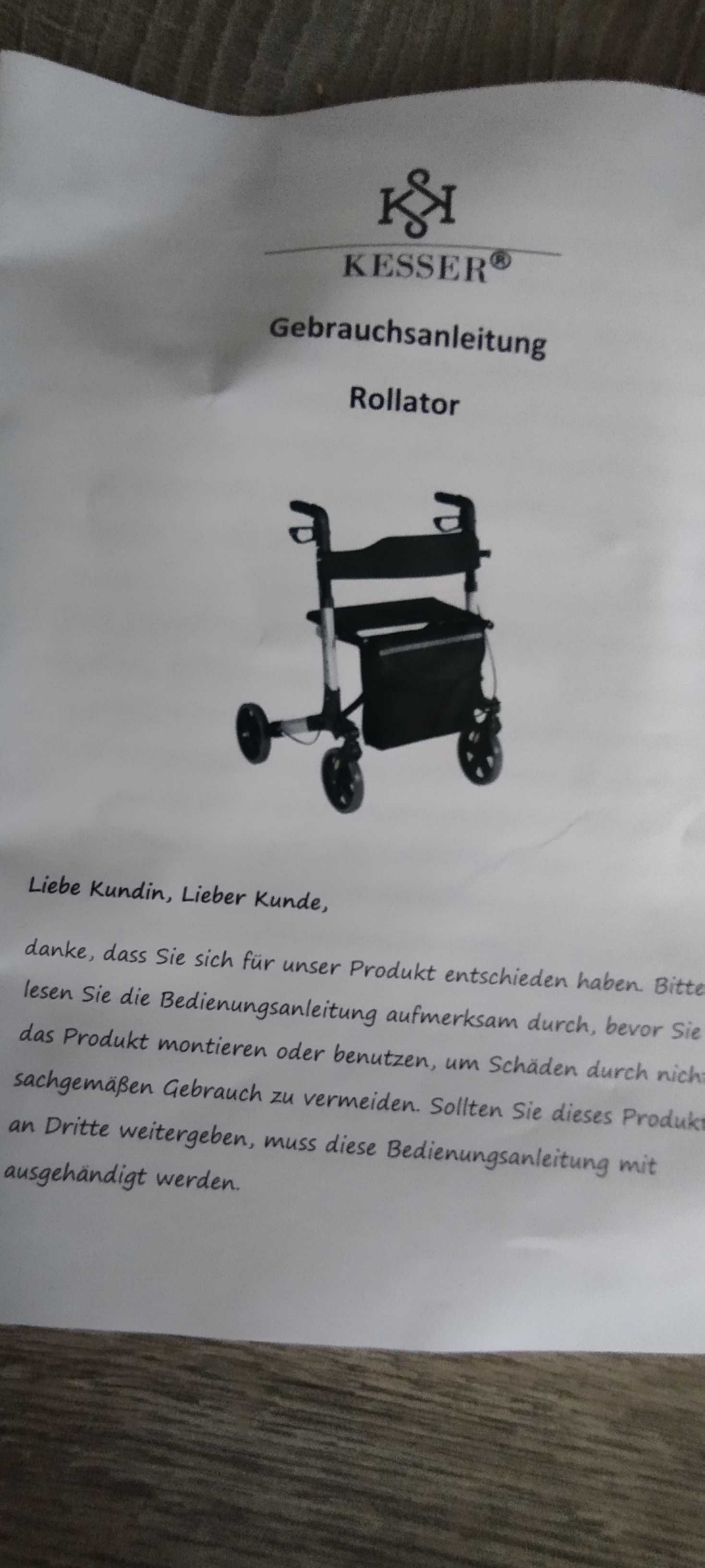 Rollator składany Wózek  Dla Seniora KESSER