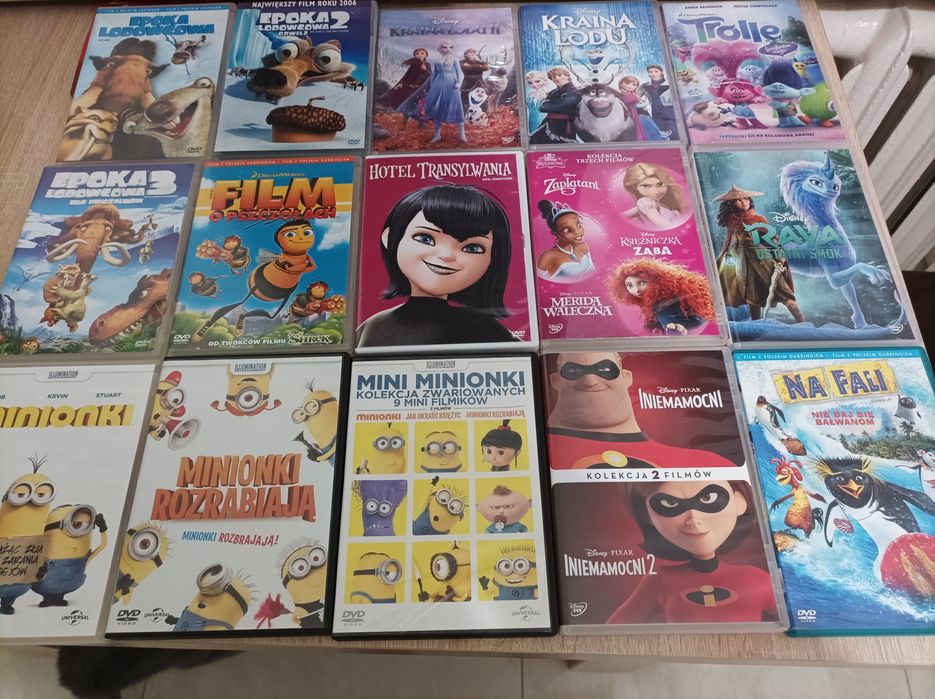 Zestaw płyt DVD z bajkami