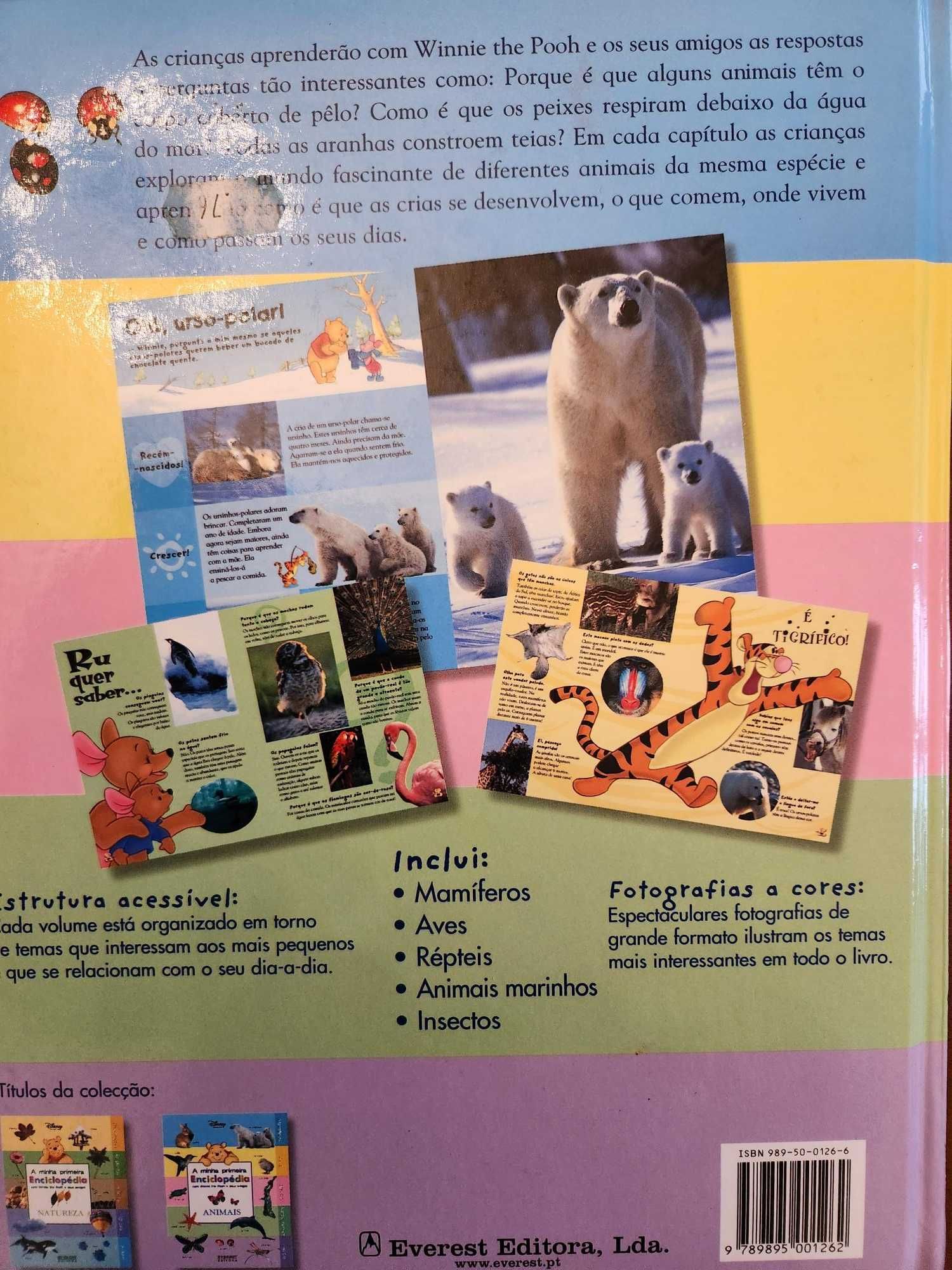 Livro infantil "A Minha Primeira Enciclopédia - Animais" impecável