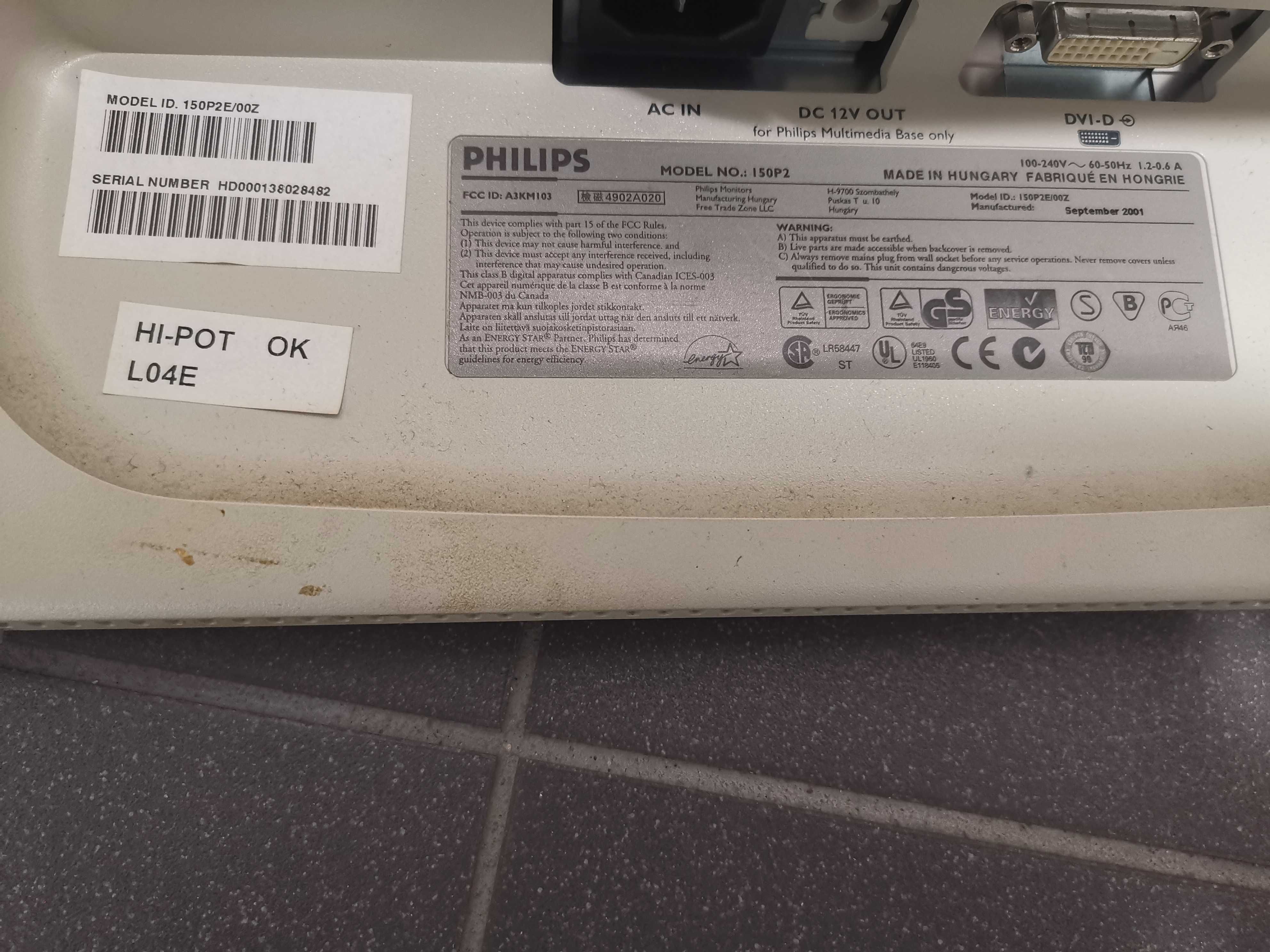 Monitor komputerowy Philipsa brillance 150p2 22cale
