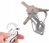 Karabińczyk wielofunkcyjny brelok kluczy multitool survival